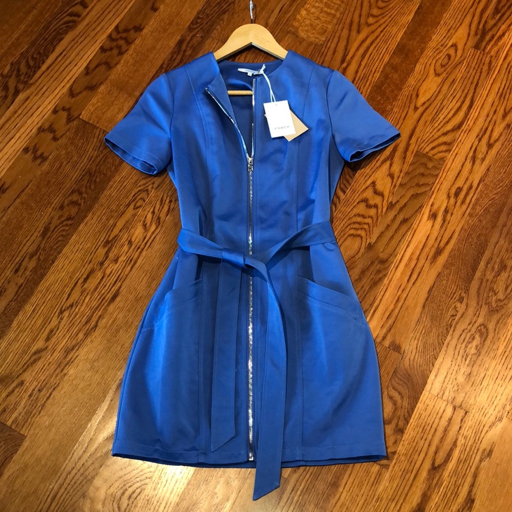 NWT! FRNCH blue dress with pockets